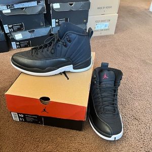 Jordan 12s black and white nylons